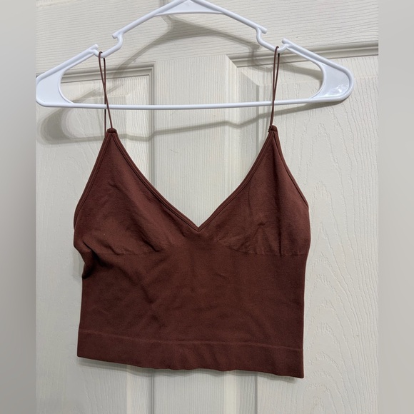 Free People Tops - Free People Chocolate Brown seamless Camisole women’s size M/L